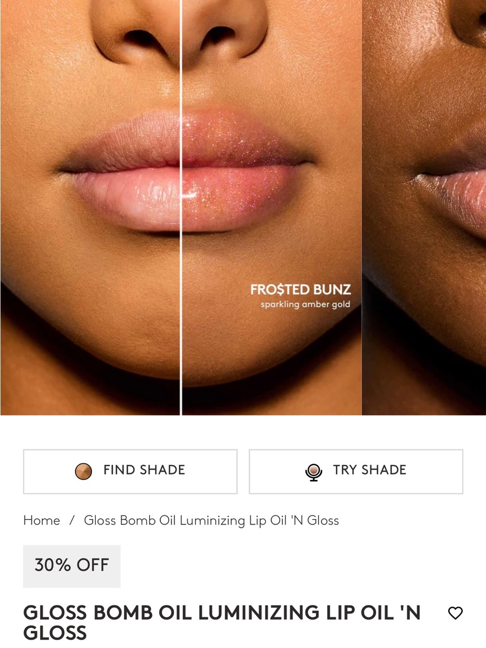 Fenty Beauty Gloss Bomb Oil Luminizing Lip Oil- frosted Bunz - Picture 4 of 5
